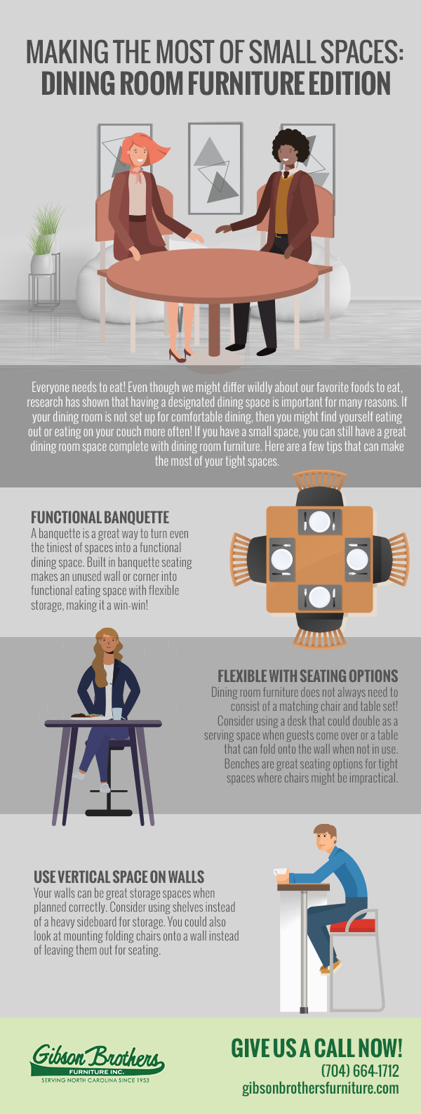 Making the Most of Small Spaces: Dining Room Furniture Edition [infographic]