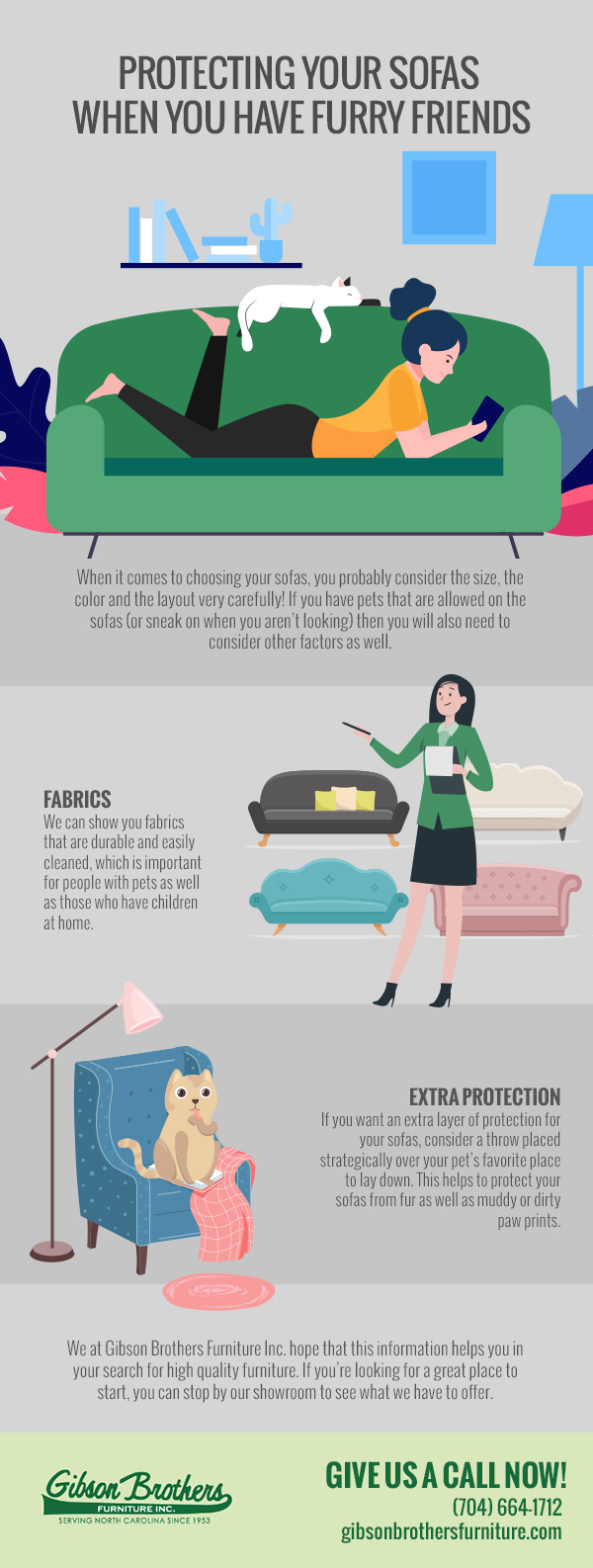 Protecting Your Sofas When You have Furry Friends [infographic]