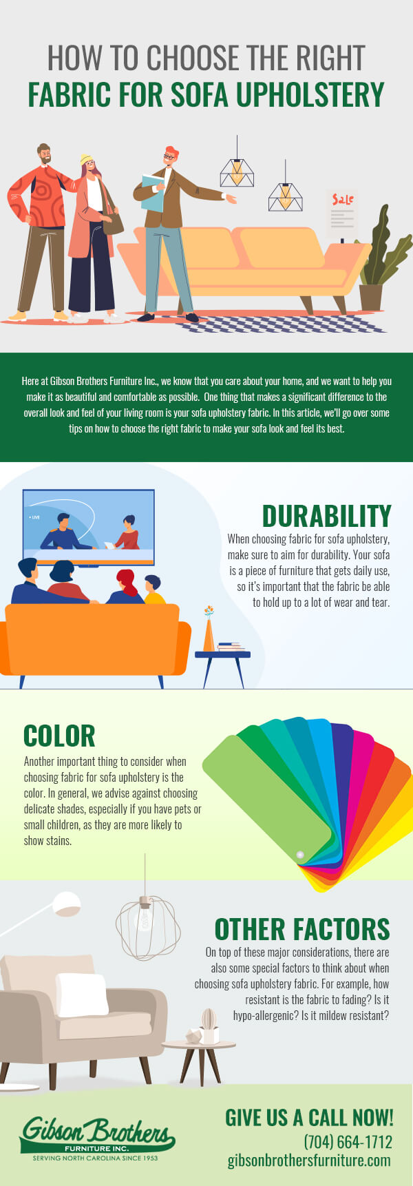 How to Choose the Right Fabric for Sofa Upholstery [infographic]