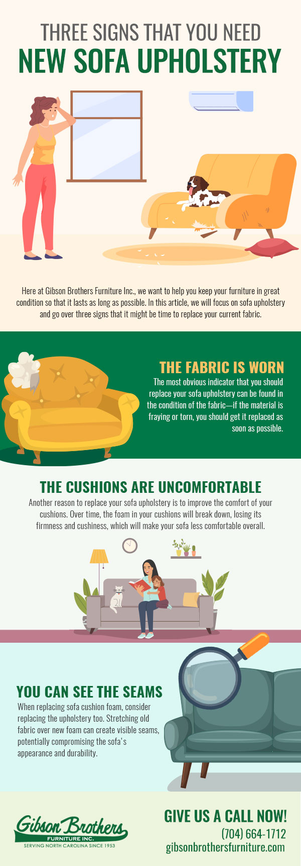 Three Signs That You Need New Sofa Upholstery 